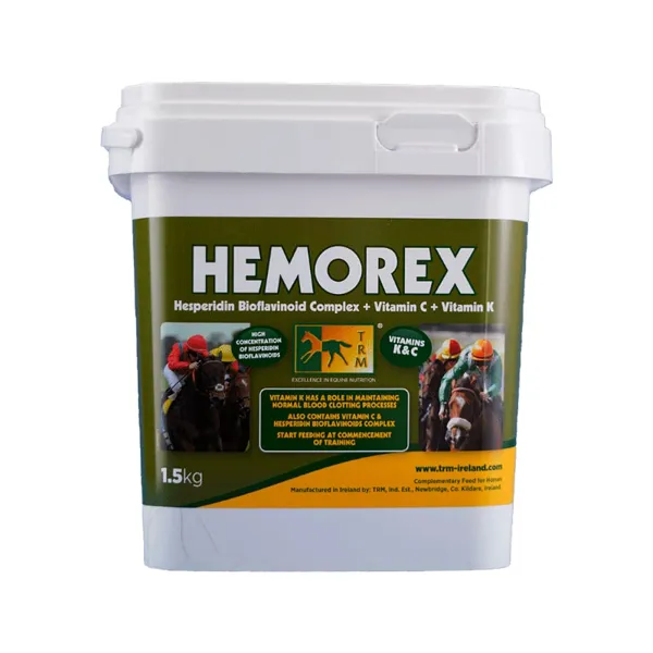 HEMOREX® Powder 1.5kg (TRM) - Suplemento para Caballo Sangrador y Soporte Pulmonar Equino