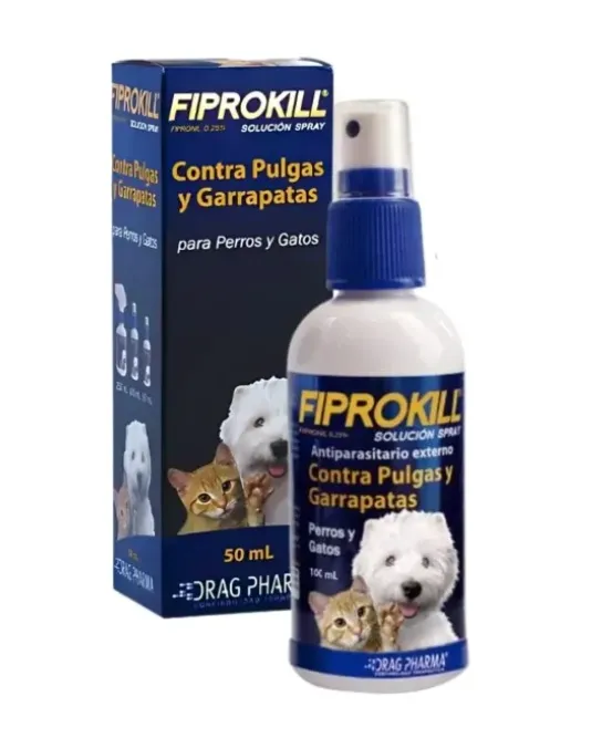Fiprokill Spray 50 ml – Control de Pulgas y Garrapatas