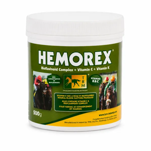 HEMOREX® Powder 500gr (TRM) - Suplemento para Caballo Sangrador y Soporte Pulmonar Equino