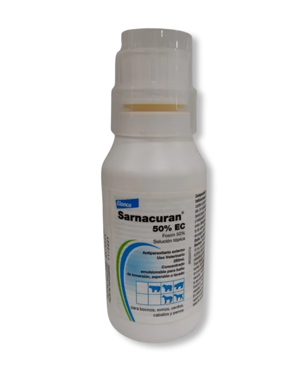 Sarnacuran 50% – Tratamiento Antiparasitario y Antiséptico Veterinario para Animales