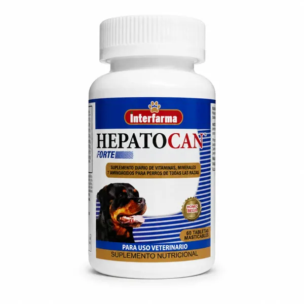 Hepatocan Forte Silimarina y Complejo B Comprimidos para Perros 60 unidades