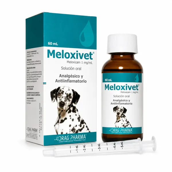 Drag Pharma Meloxivet Meloxicam 1 mg/mL Solución Oral 60 mL