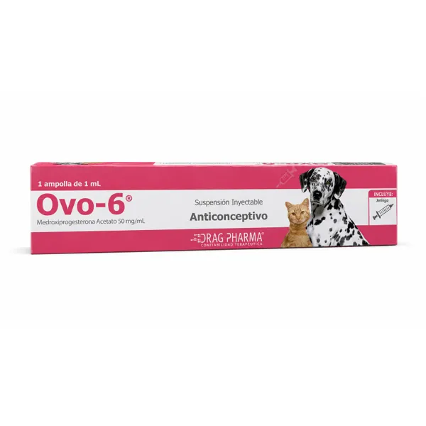 Drag Pharma Ovo-6 Medroxiprogesterona 50 mg/mL Inyectable 1 mL