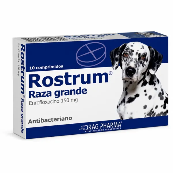 Drag Pharma Rostrum Raza Grande Enrofloxacino 150 mg 10 Comprimidos