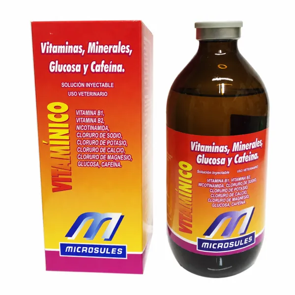 Microsules Vitamínico con Glucosa y Cafeína Inyectable 500 mL