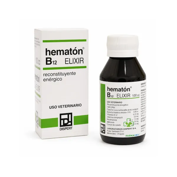 Dispert Hematón B12 Elixir Extracto Hepático Oral Frasco 100 mL